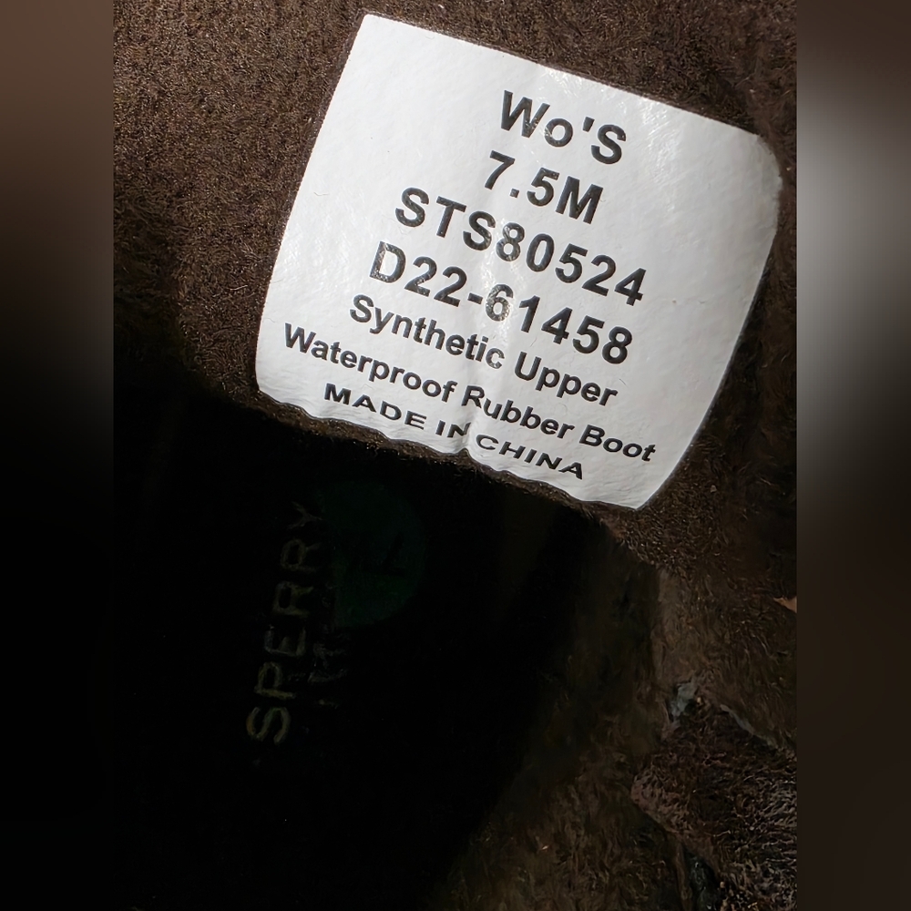 Sperry Syren Golf Two Tone Waterproof Duck Boots Womens Size 7.5 New - Picture 4 of 9